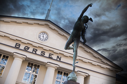 The front entrance of 'Børsen', the stock exchange