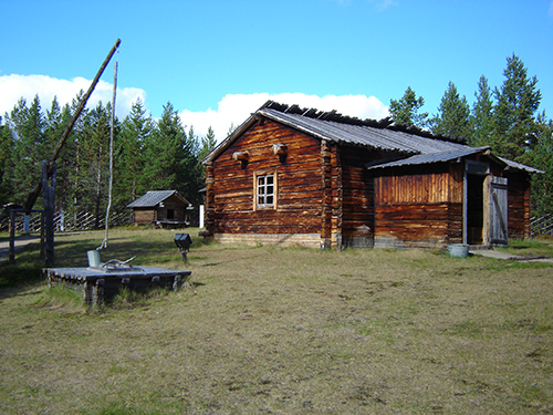 A cottage-like building in the forest