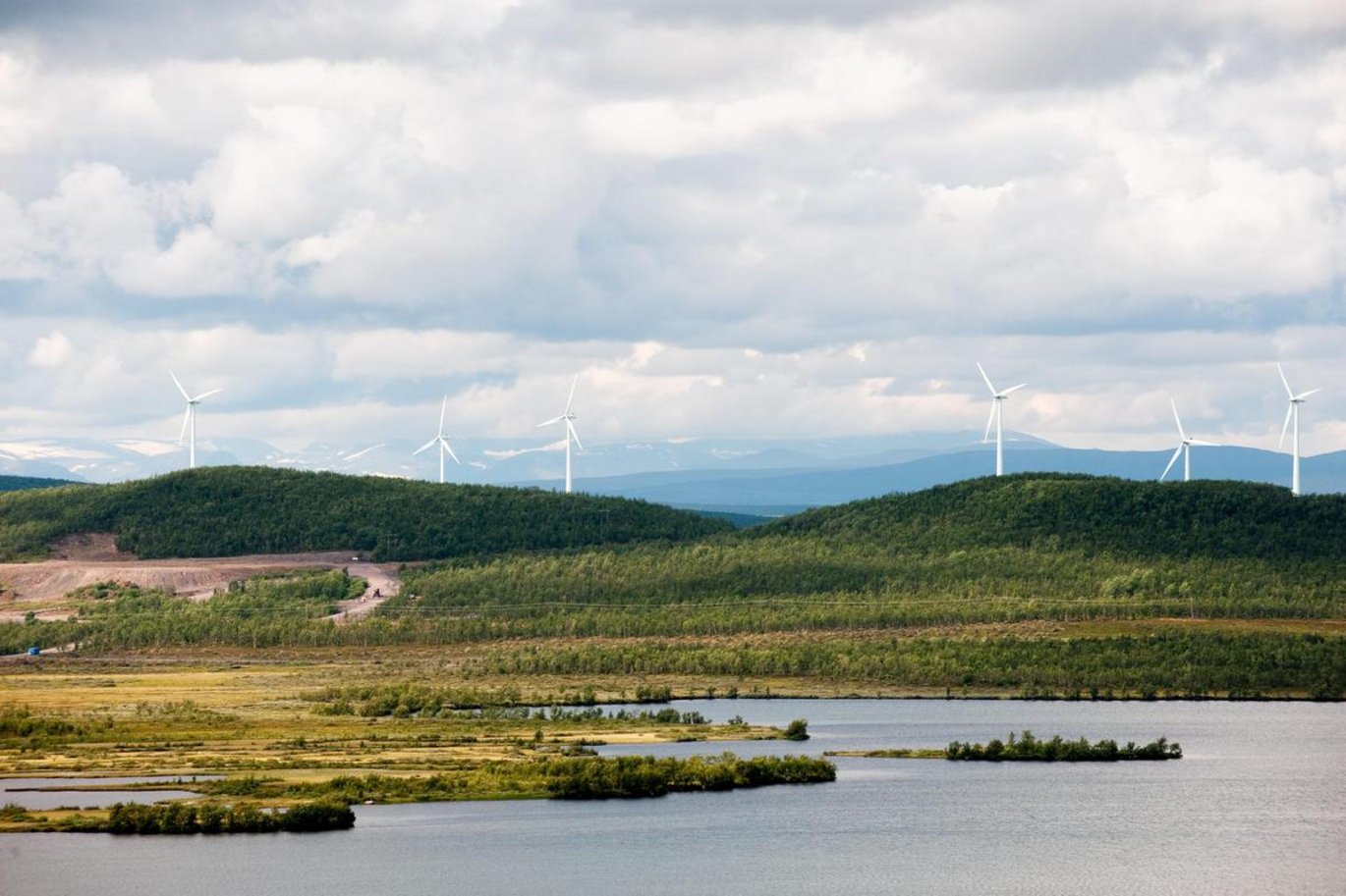 The use of renewable energy have been rising in recent years, especially wind and water power is common. The picture shows windmills in Lapland Sweden.