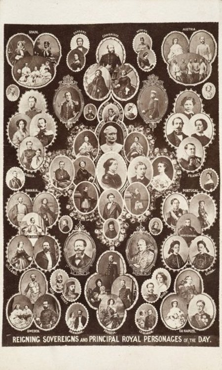 An overview of the European Reigning Sovereigns and Principal Royals in 1860.