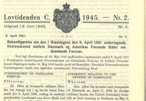The Greenland Provincial Council Act from 1945 nr. 2