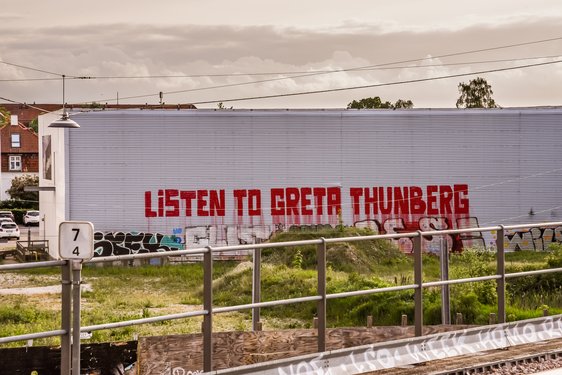 Grafiti supporting Greta Thunberg.