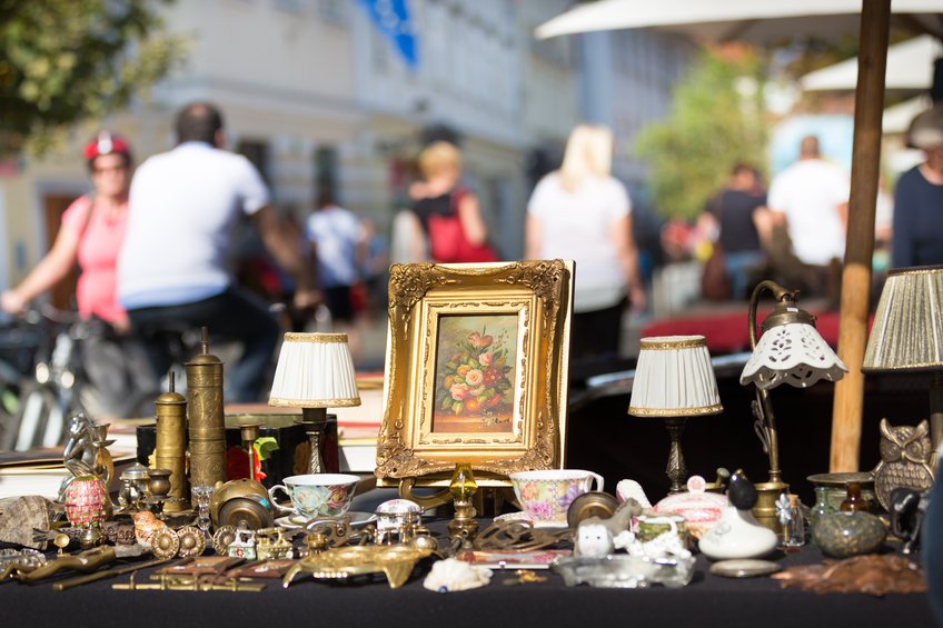 Table at a flea market