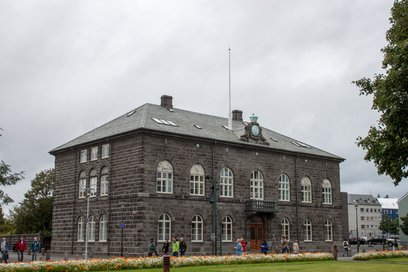 Alþingiin in Iceland as it looks today. This building was built in 1881. 