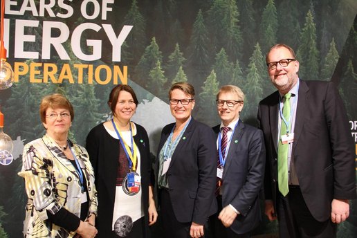 The five Nordic ministers for climate and environment at COP21, 2015.