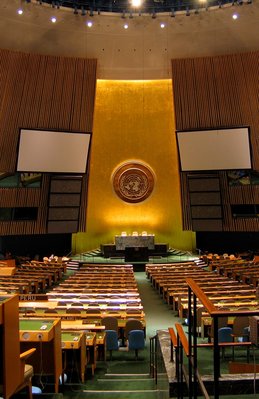 Grand hall with individual voting desks