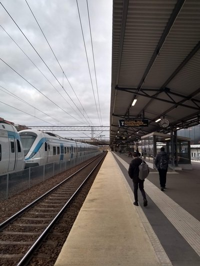 A train station in Sweden