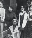 Black and white picture of the Swedish feminist group from 1920s.