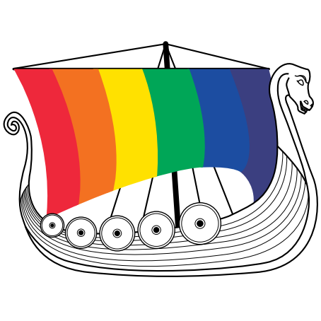 Logo for the Swedish group Vikings for Diversity (Vikingar för mångfald).
