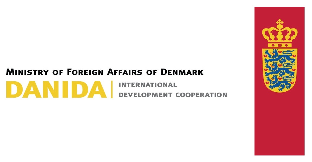 The logo of the Danida - Danish International Development Assistance