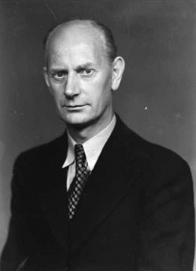 Norwegian politician Einar Gerhardsen black and white portrait