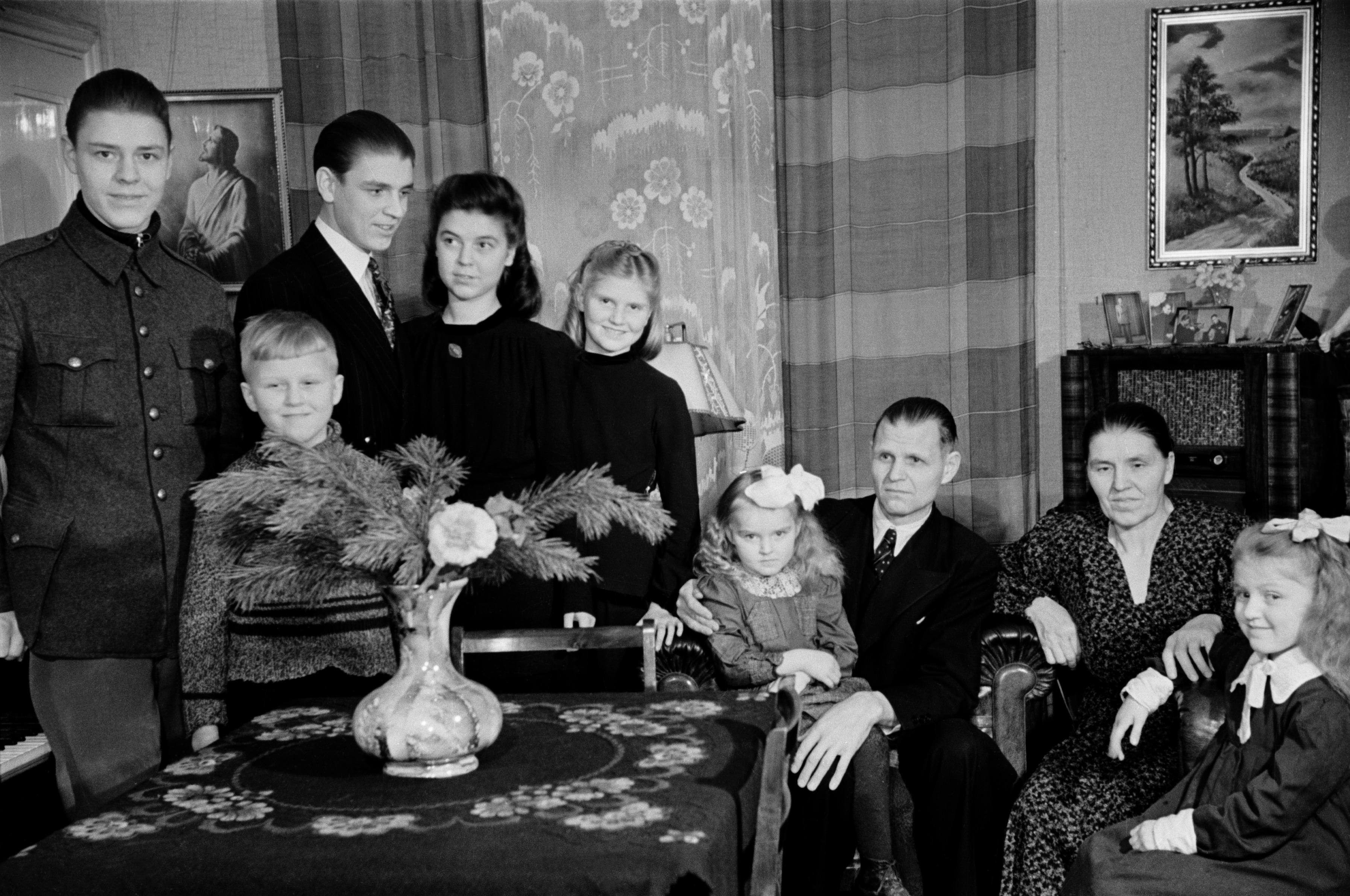 This familiy photo is was taken in 1944 in Helsingfors Finland.