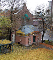 An old building during autumn